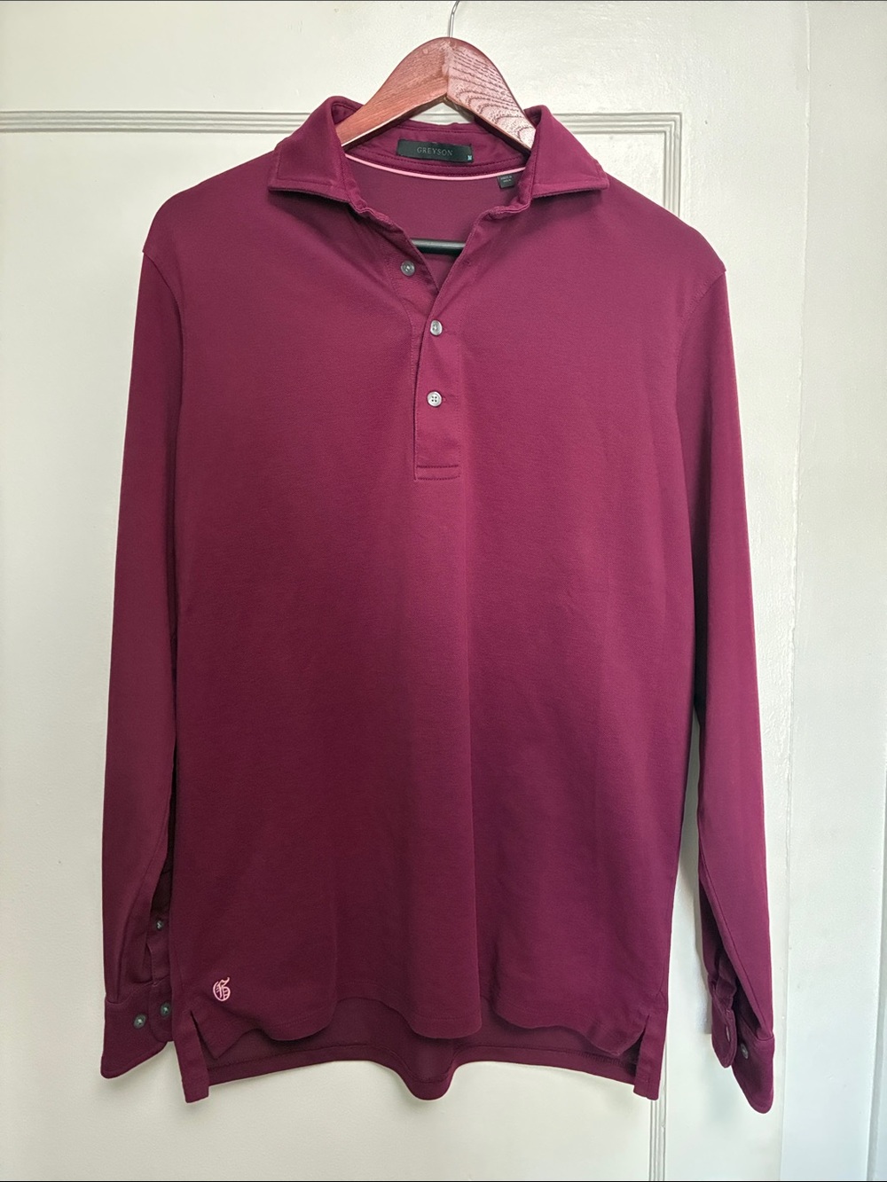 Greyson Long-Sleeve Polo Shirt - Burgundy